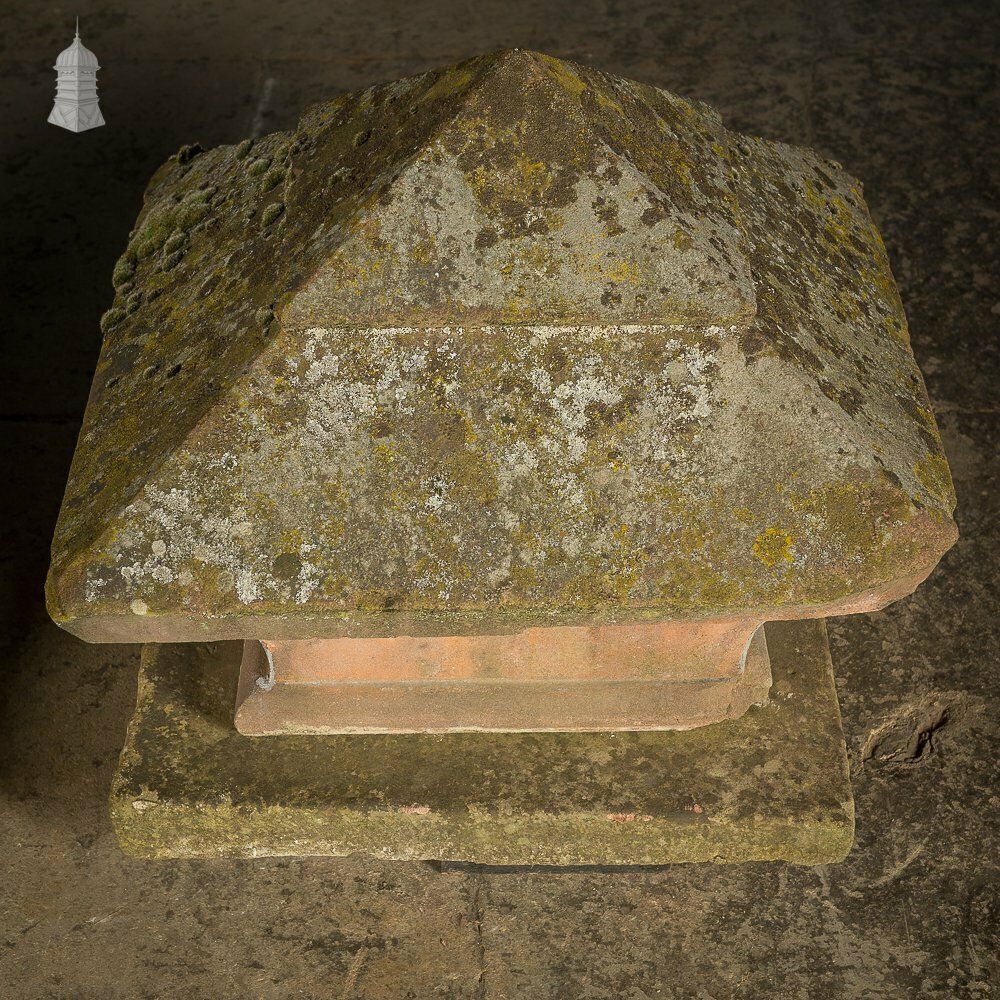 Pair Of 18th C Stone Pier Caps On Later Bases photo 1980.0