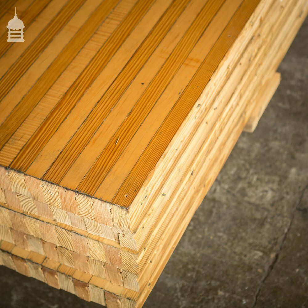 2 Metre Length Of Reclaimed Pitch Pine Bowling Alley Section photo for sale