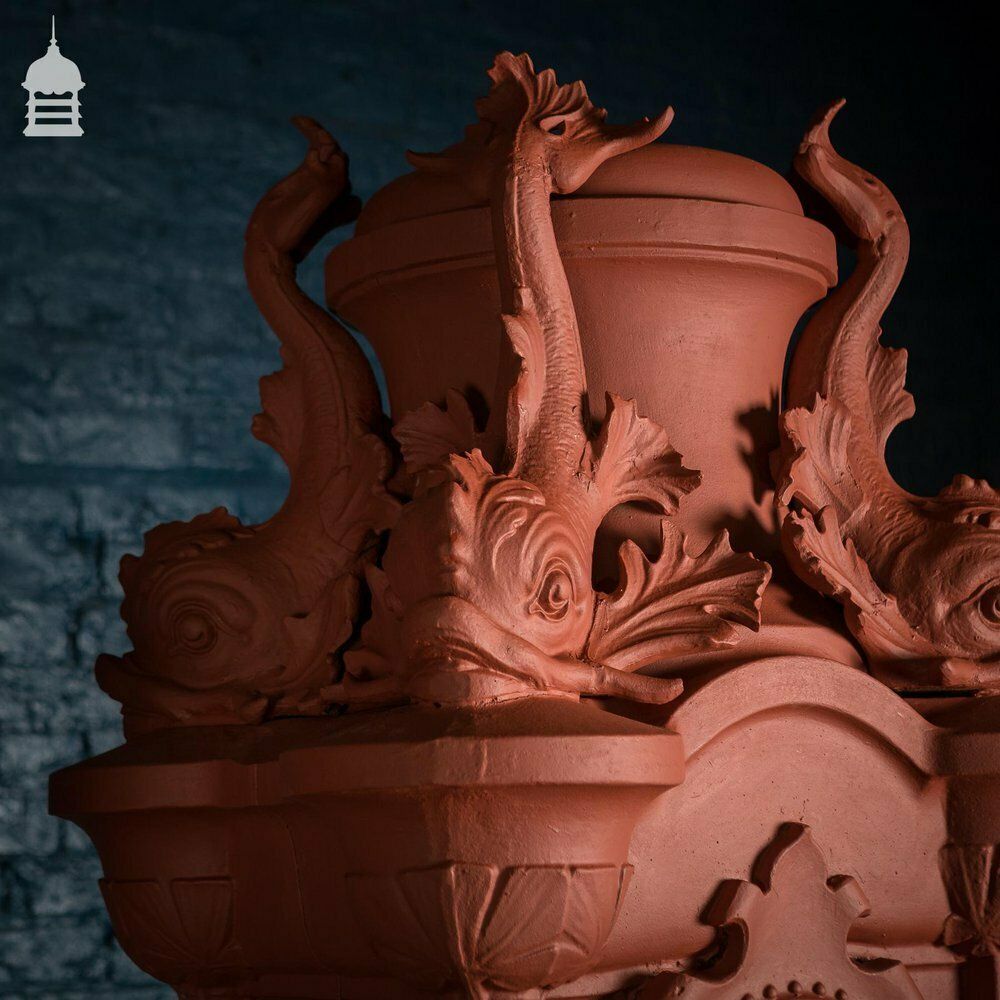 Pair Of Cast Iron London County Council Embankment Lamppost Bases Finished In Red Oxide Primer photo Garden Decor