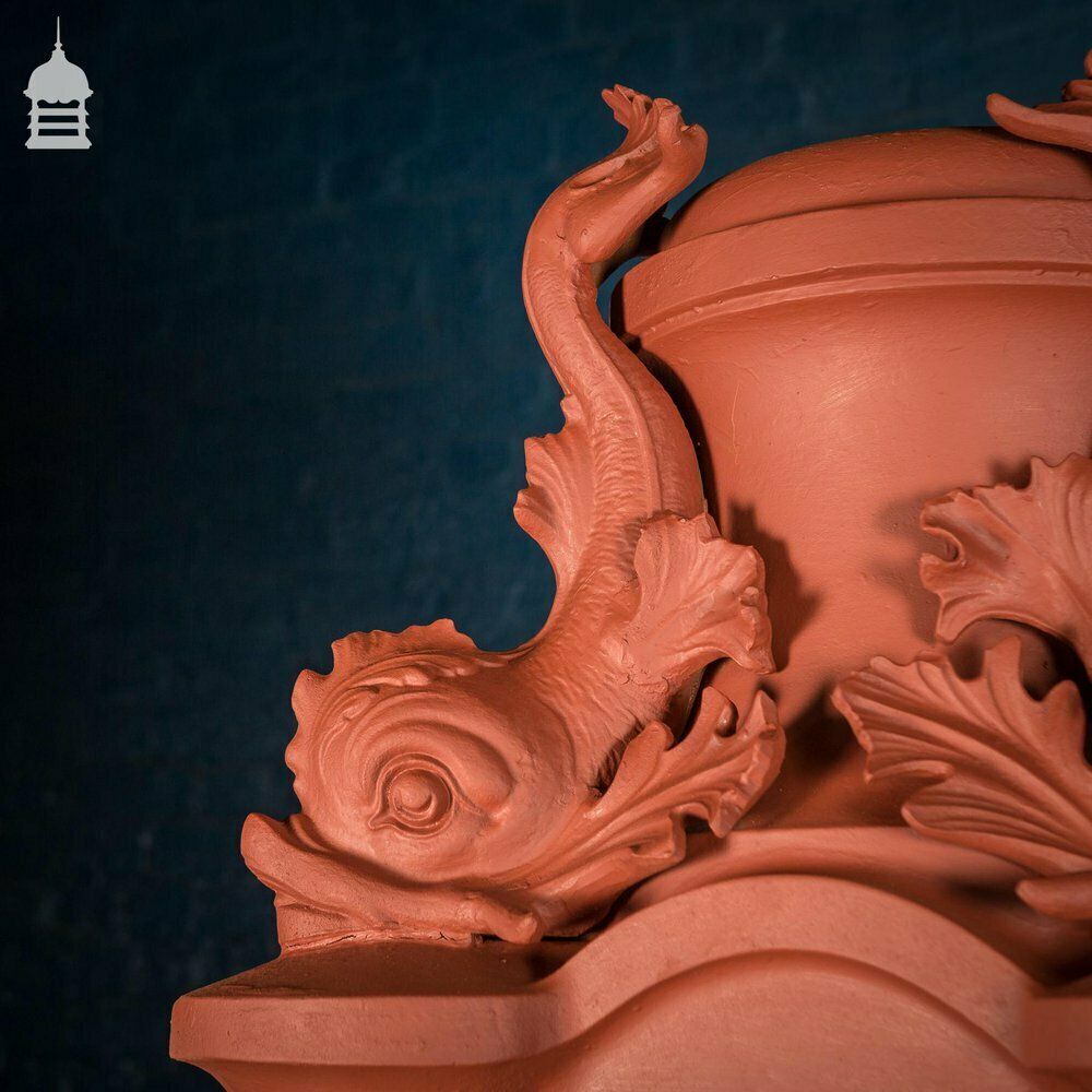 Pair Of Cast Iron London County Council Embankment Lamppost Bases Finished In Red Oxide Primer photo buy