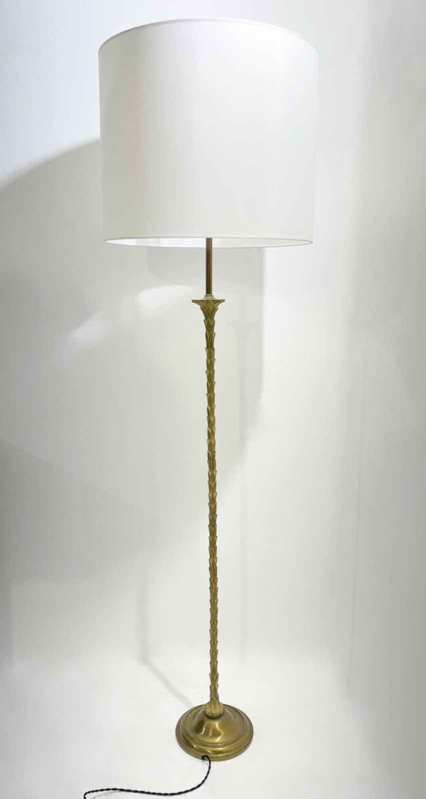 Mid Century Brass Floor Lamp By Maison Baguès, France, 1950s photo vinterior