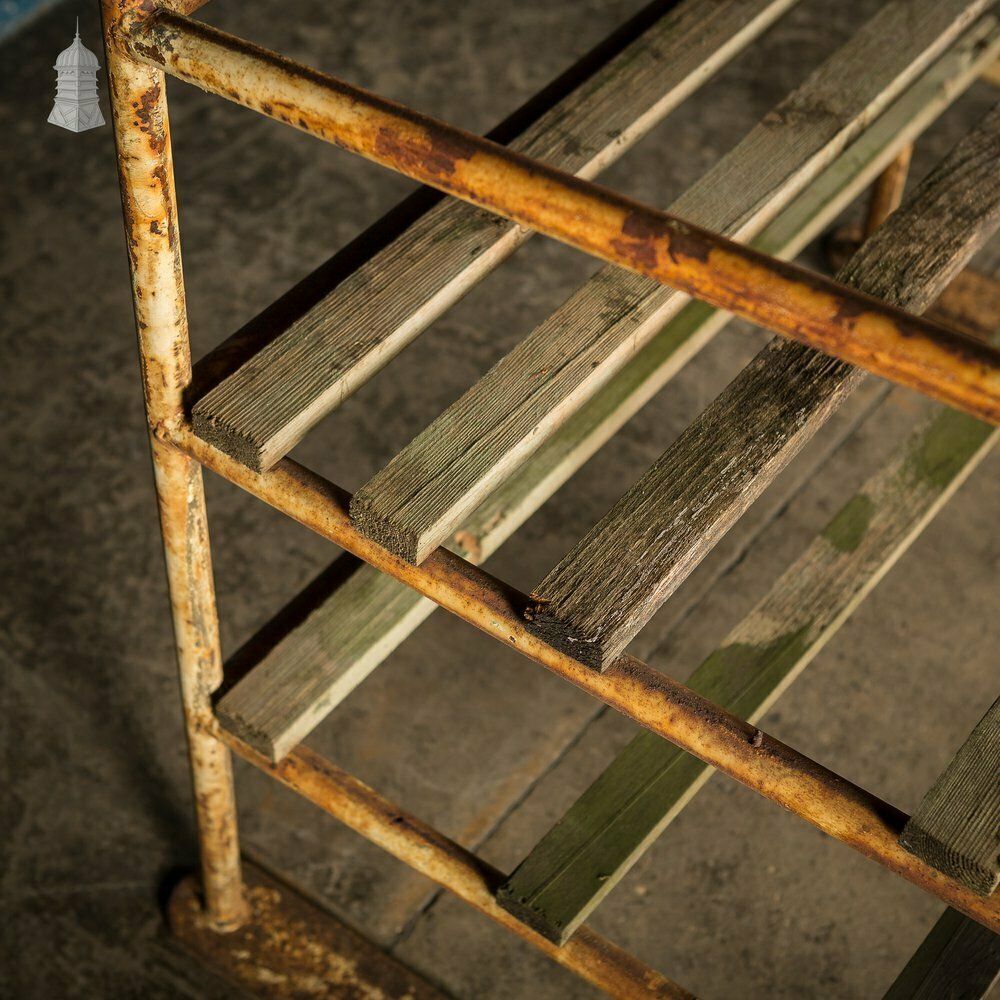photo for sale Metal Industrial Shelving With Wooden Slats