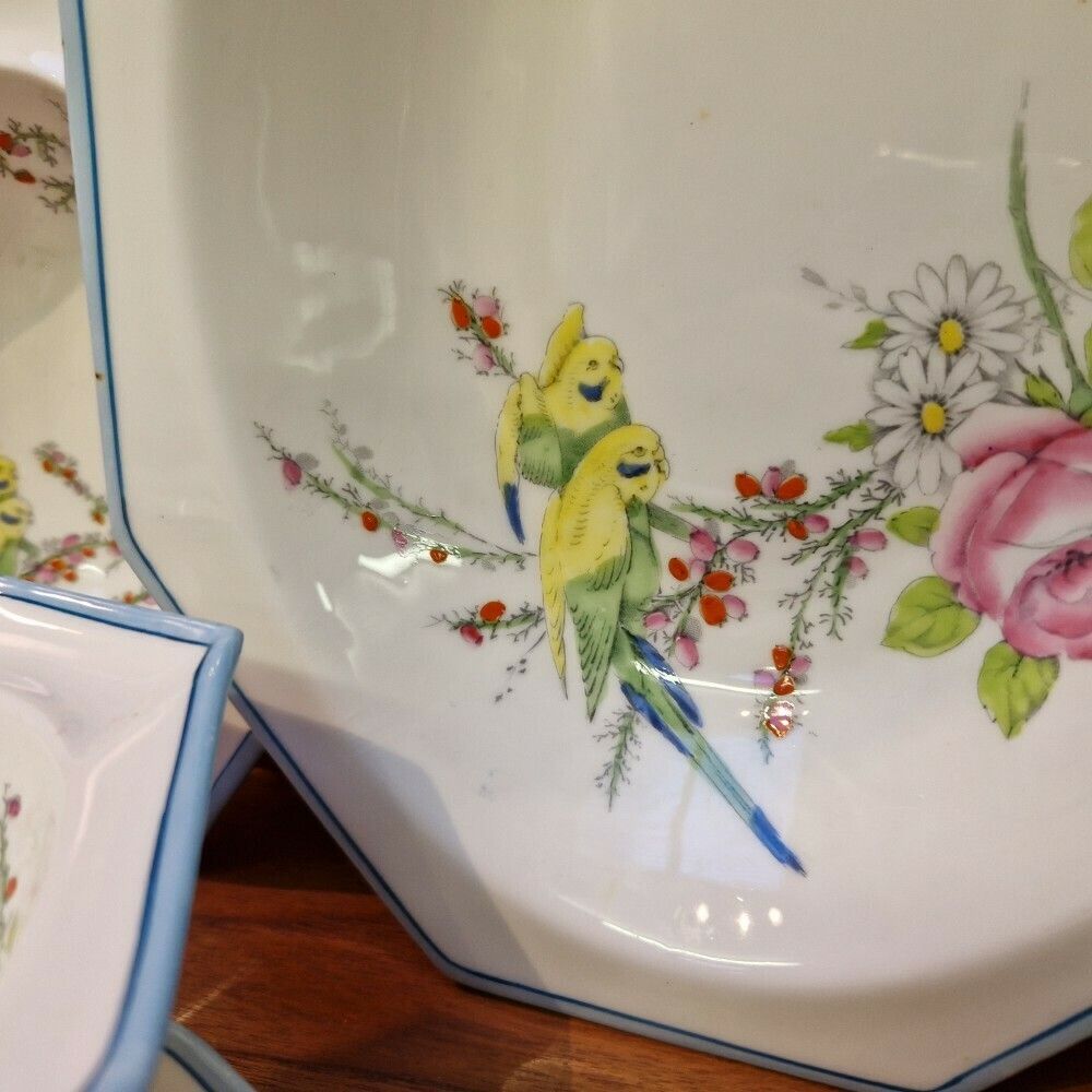 1930s Royal Paragon Princess Margaret Lovebirds Bowls photo 245.0