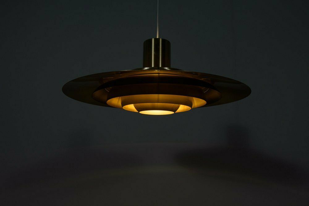 Large Mid Century Ceiling Lamp Model P700 By Preben Fabricius & Jørgen Kastholm For Nordisk Solar, 1960s photo Lighting