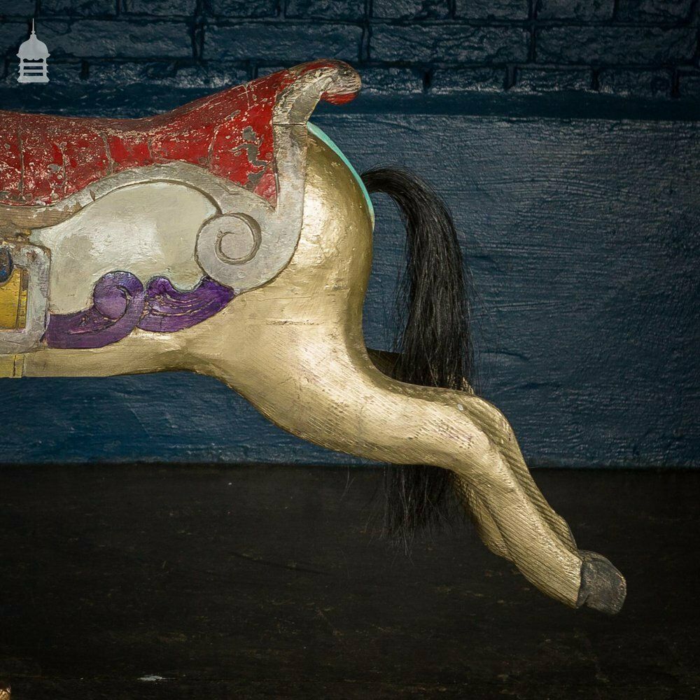 A Rare English 19th C Juvenile Carousel Galloper Horse By Anderson Of Bristol Circa 1890 No. 10 photo vinterior
