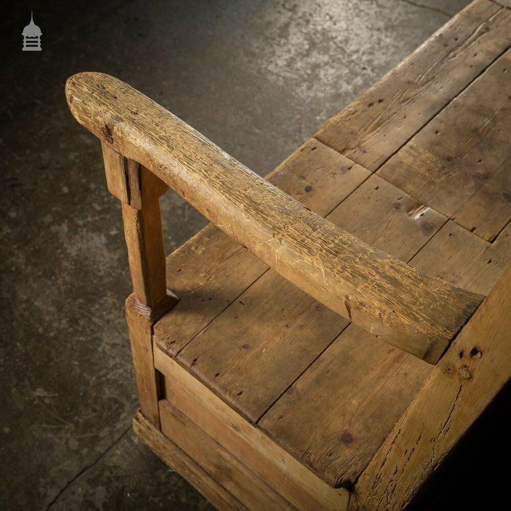 photo for sale Georgian Pine Welsh Bench Settle With Lift Up Seat Storage