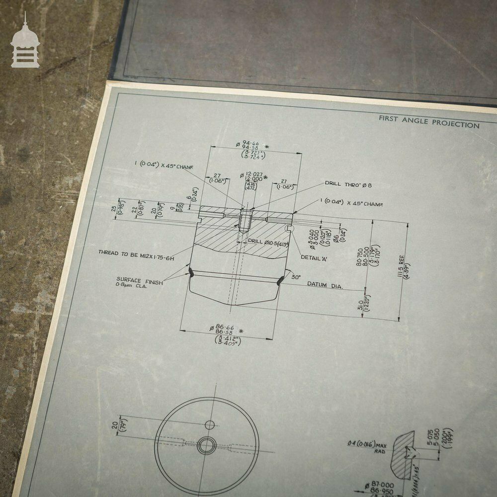 photo for sale 30 Pages Of Industrial Drawings Plans Schematics
