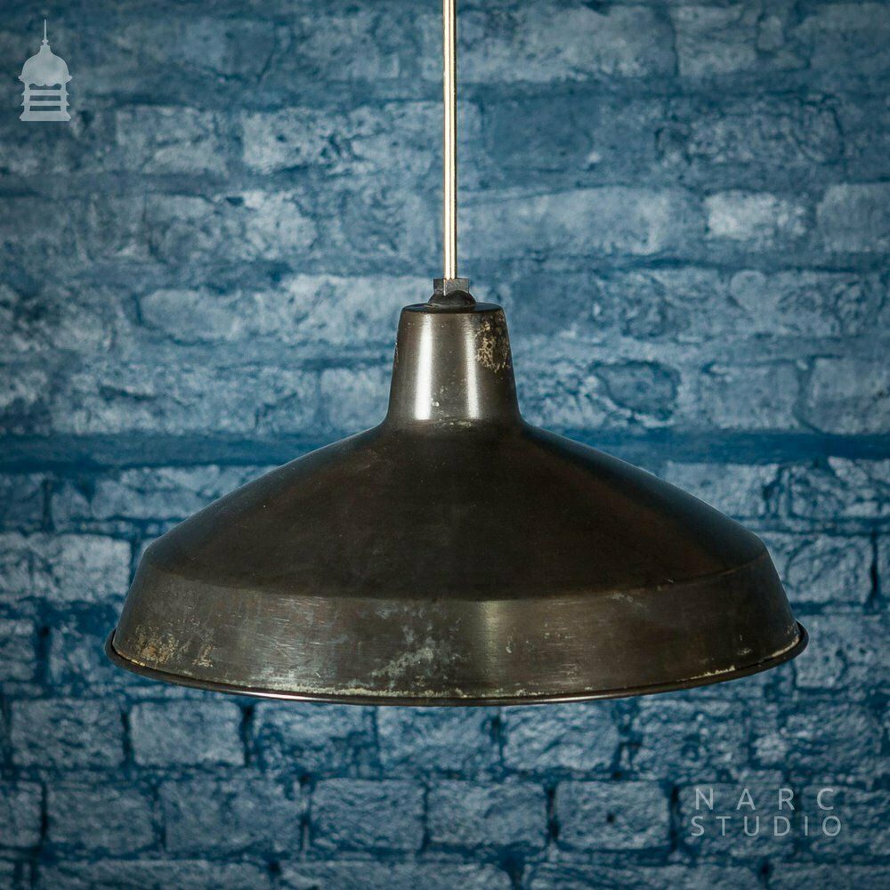 Batch Of 5 Narc Studio Stripped Industrial Metal Light Shades photo buy
