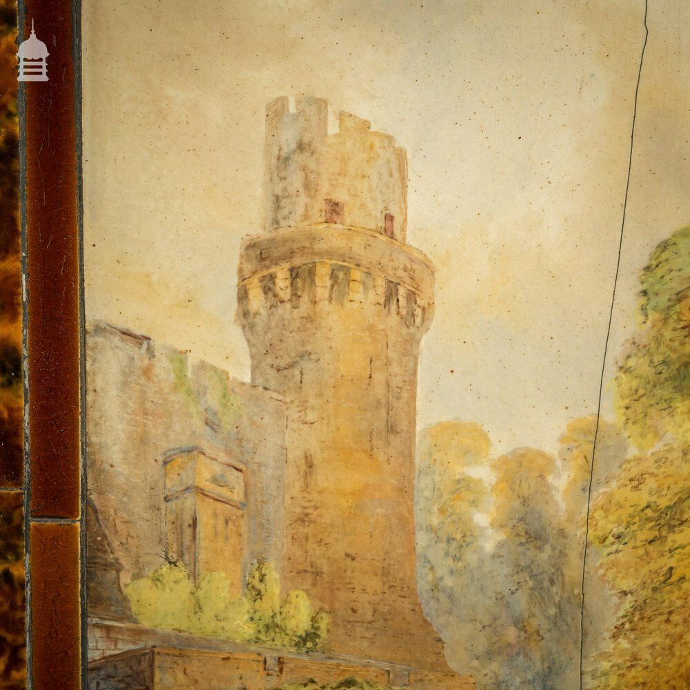 Pair Of Late 19th C Ceramic Fireplace Tile Reliefs With Individual Details photo 582.0