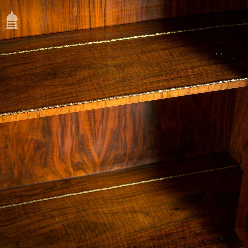 photo buy 19th C French Empire Walnut Credenza With Intricate Marquetry And Brass Reliefs