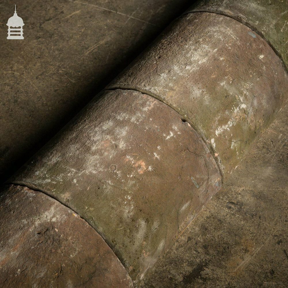 Batch Of 31 19th C Half Round Copings A Run Of 25ft photo vinterior