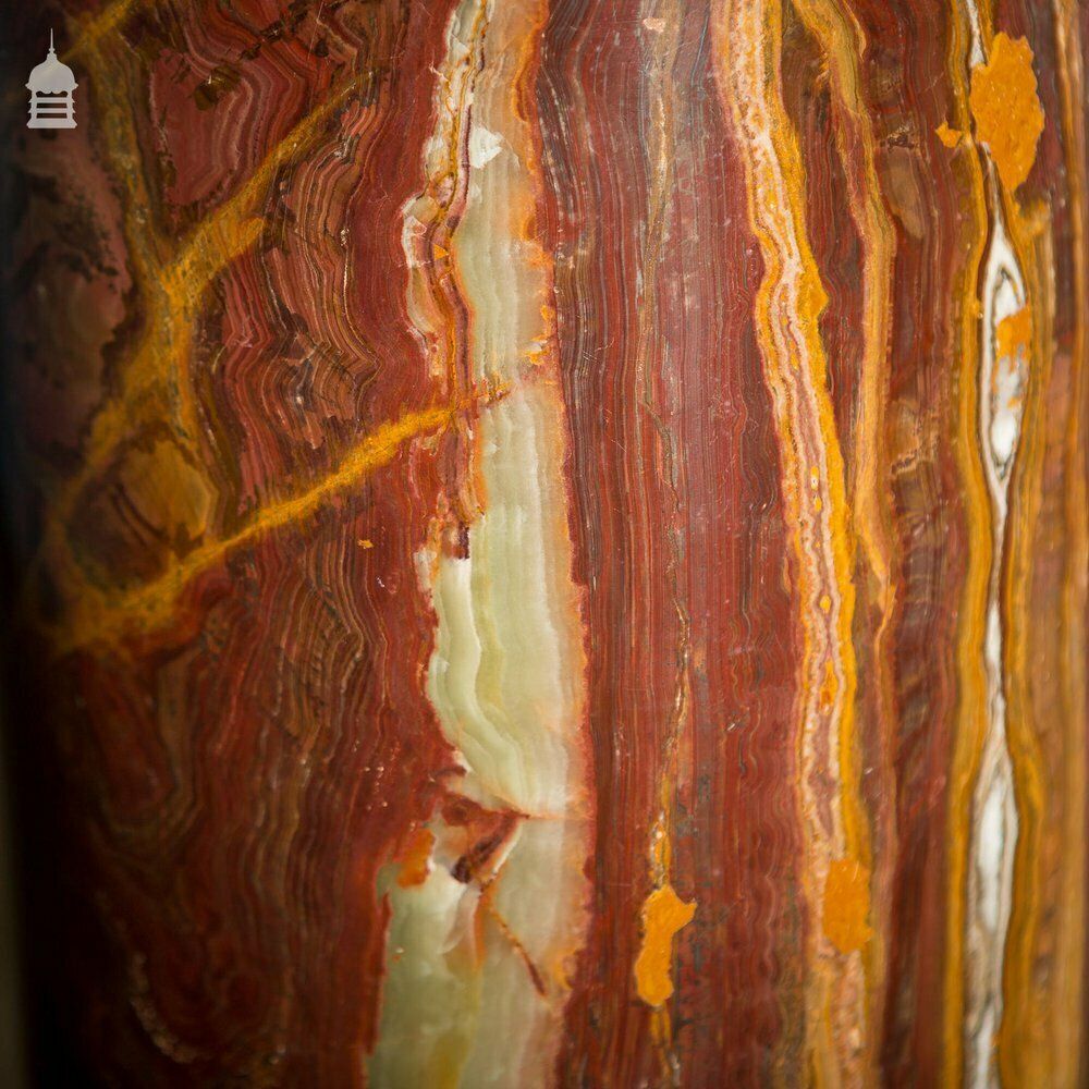 photo furniture High Quality Red Onyx Biedermeier Style Pedestal Column 5 Pieces