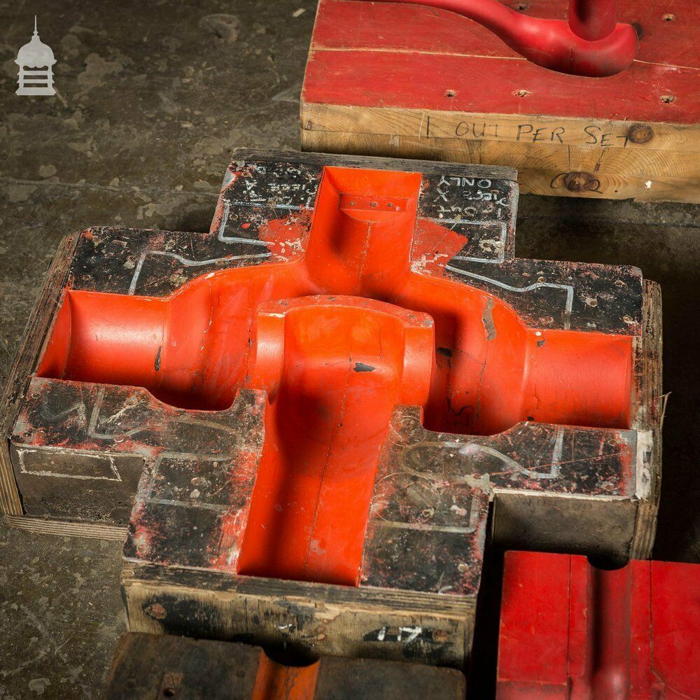 1140.0 Collection Of 18 Red And Black Industrial Factory Moulds photo