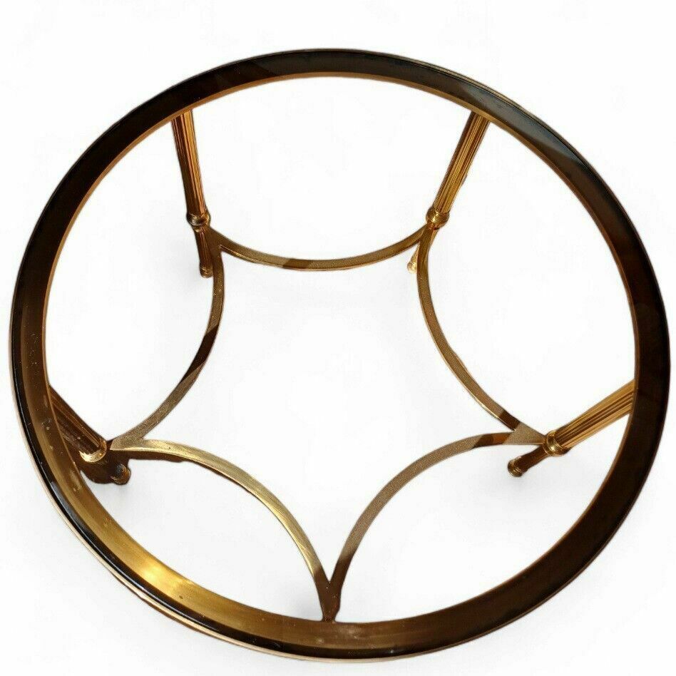 Pair Of Fine Hollywood Regency Brass Mid Century Side Coffee Tables photo furniture