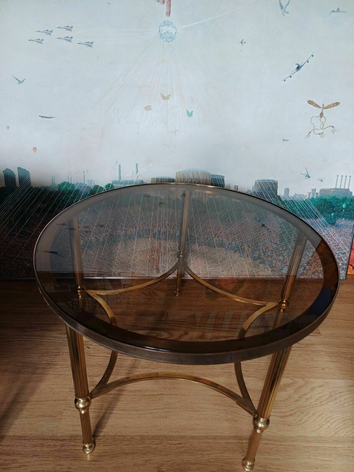 photo furniture Pair Of Fine Hollywood Regency Brass Mid Century Side Coffee Tables