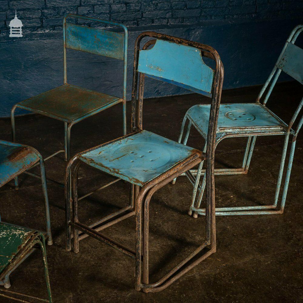 720.0 Set Of 10 Metal Industrial Chairs From Indonesia photo
