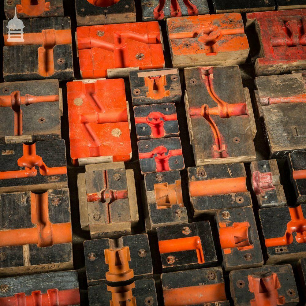 Collection Of 60 Black And Red Industrial Factory Foundry Moulds photo 2700.0