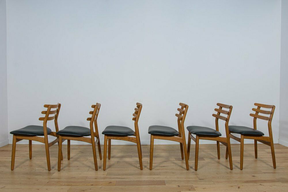 Mid Century Oak Dining Chairs By Poul Volther For Fdb Mobler, Denmark, 1960s, Set Of 6 photo vintage