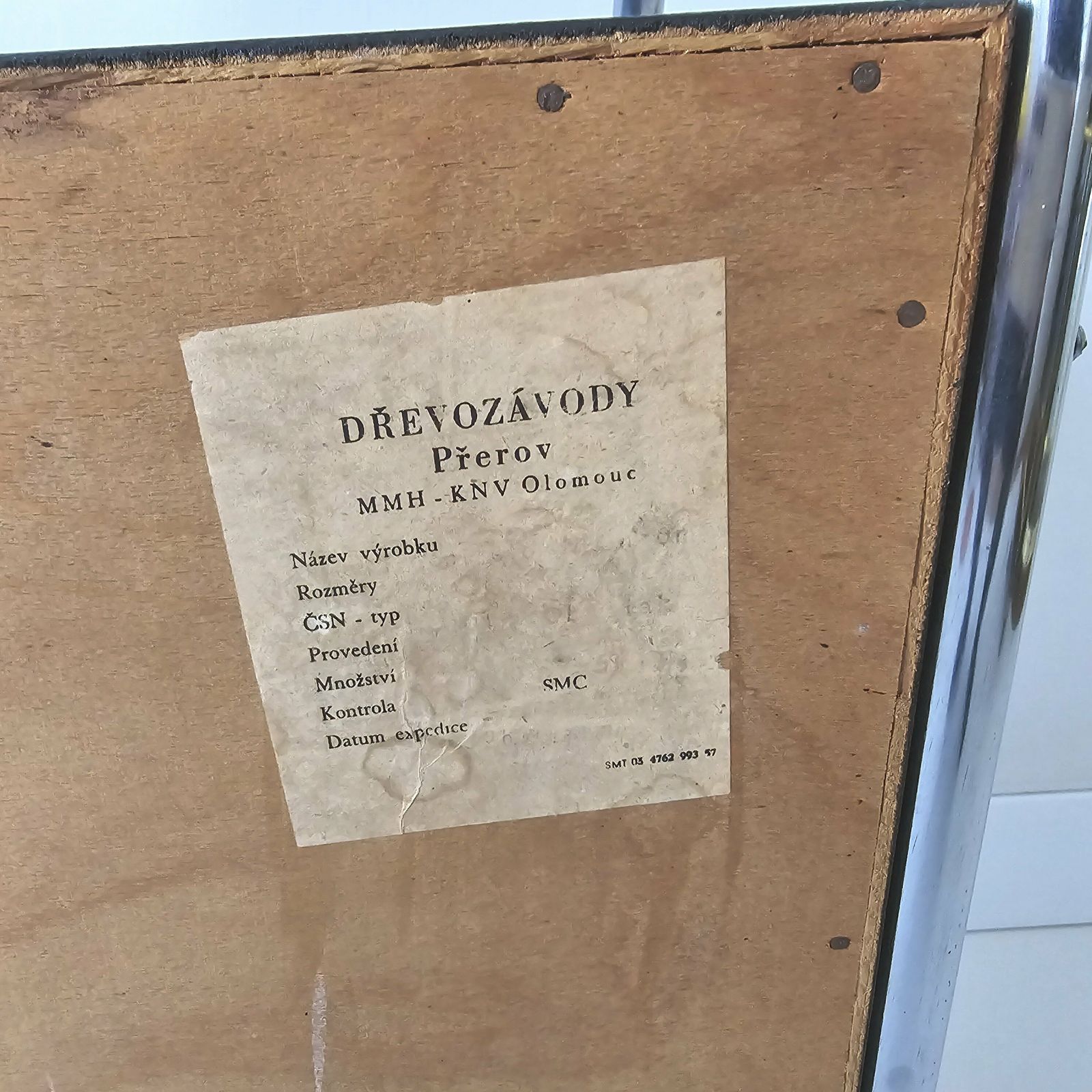 photo for sale Vintage Bauhaus Night Cabinet With Black And Yellow Drawer After Renovation