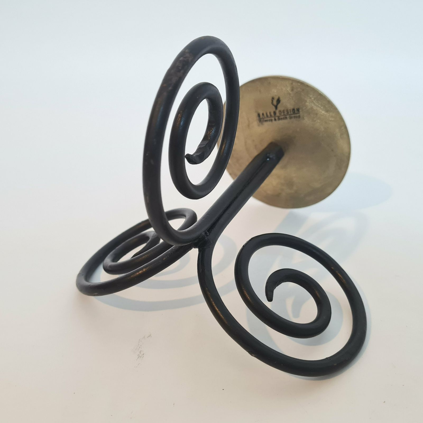 Vintage Mid Century Modern Candle Holder Wrought Iron With Brass 60s Gallo Design Villeroy & Boch photo 110.0