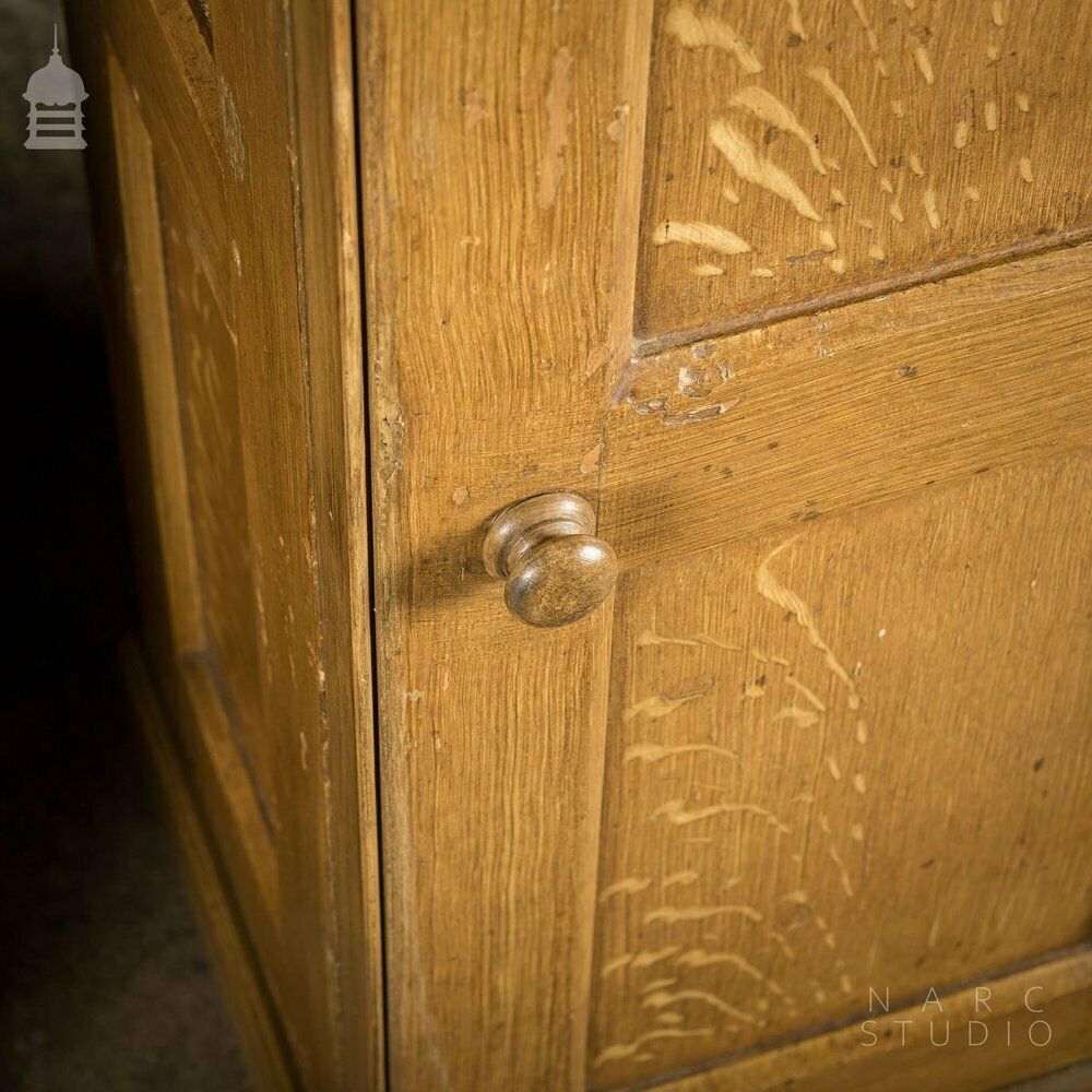 Pair Of Narc Studio Scumble Glazed ‘Ebenezer Bedside Cabinets’ Built From Pew Components Dated 1868 photo Furniture