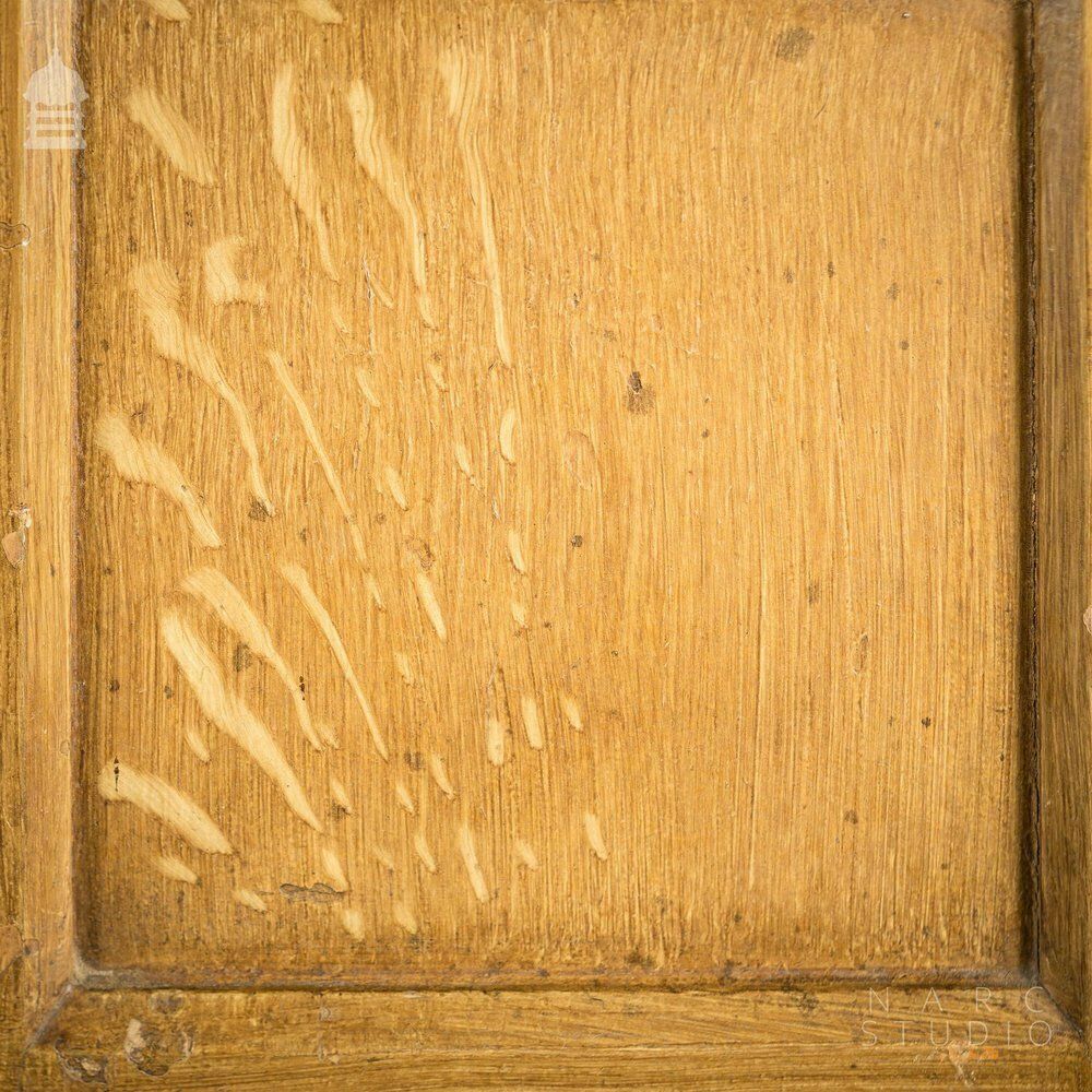 photo furniture Pair Of Narc Studio Scumble Glazed ‘Ebenezer Bedside Cabinets’ Built From Pew Components Dated 1868