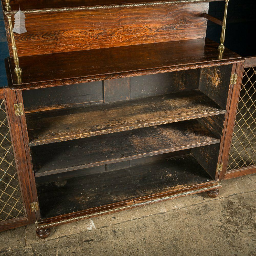 Furniture Regency Faux Rosewood Chiffonier Bookcase photo