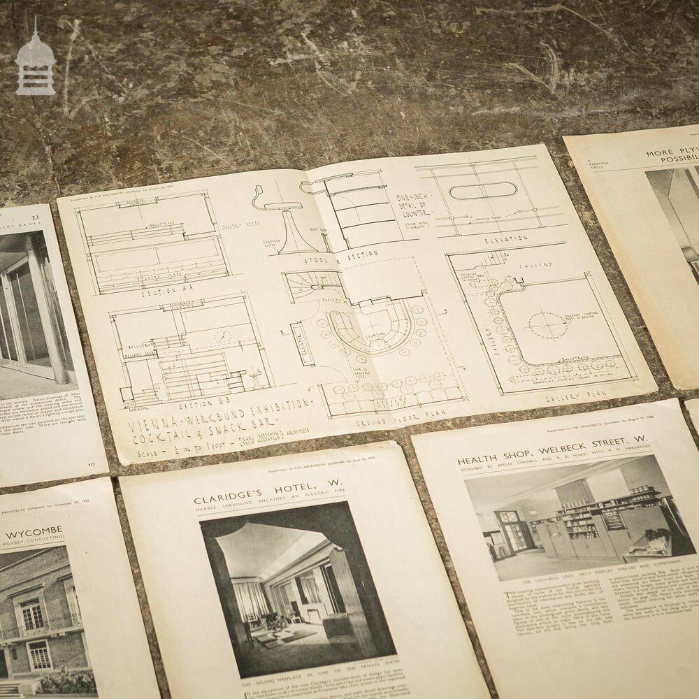photo buy Collection Of 13 Original Supplements From The Architects' Journal Dated 1931 – 1935