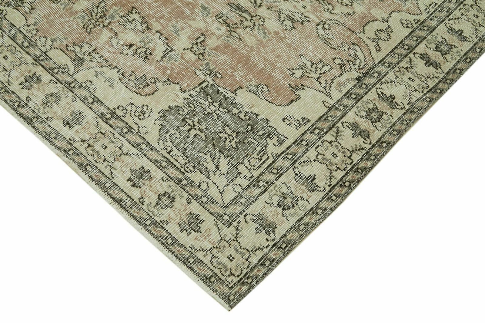 5x8 Beige Turkish Vintage Area Rug   41834 photo Textiles
