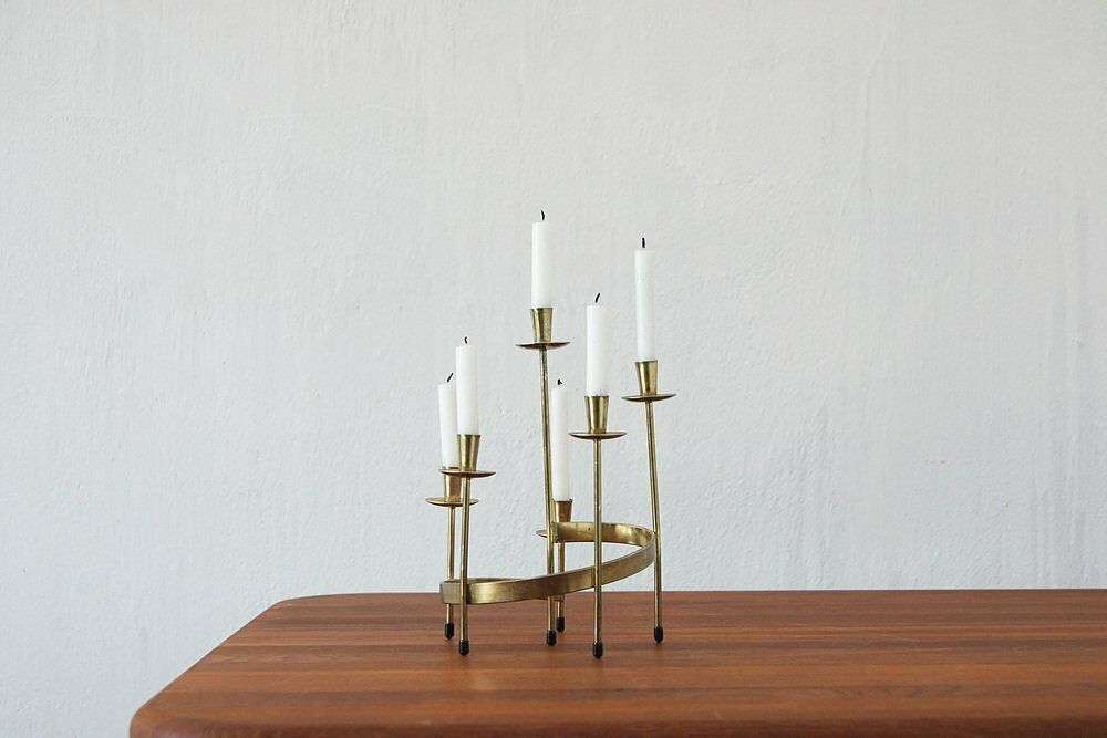 Candleholder By Gunnar Ander For Ystad Metall 1950s photo for sale