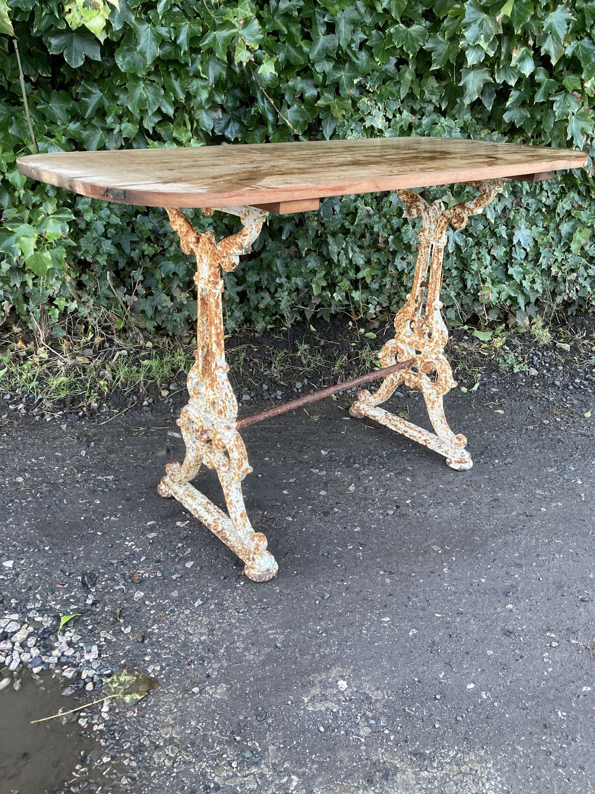 Victorian Country Cast Iron Leg With A Mahogany Top Garden Table photo buy