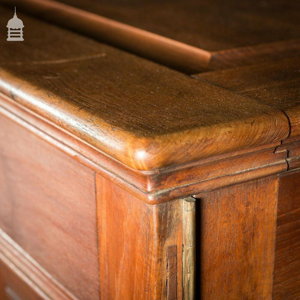 19th C Large Scale Teak Ecclesiastical Vestment Drawers Featuring Raised Moulded Panels On All Sides photo 9600.0