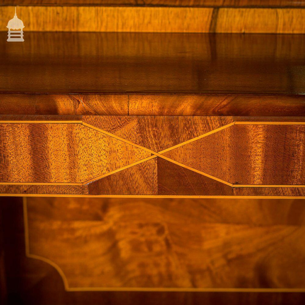 Circa 1900 Inlaid Mahogany Fire Surround With Mirrored Overmantel photo Home Fixtures