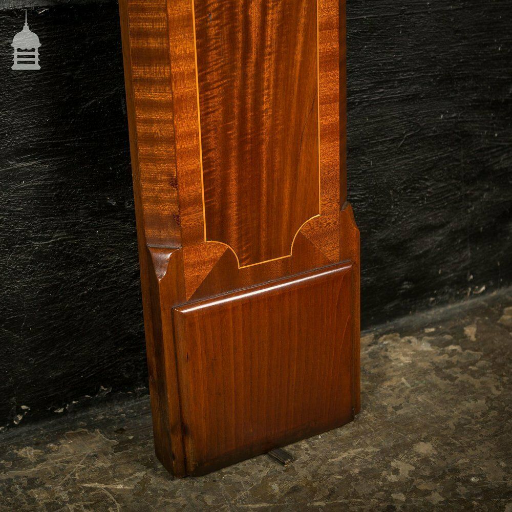 photo for sale Circa 1900 Inlaid Mahogany Fire Surround With Mirrored Overmantel