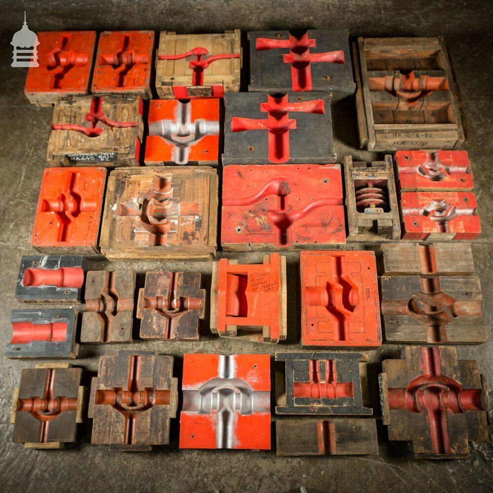 photo furniture Collection Of 28 Red And Black Industrial Foundry Factory Moulds