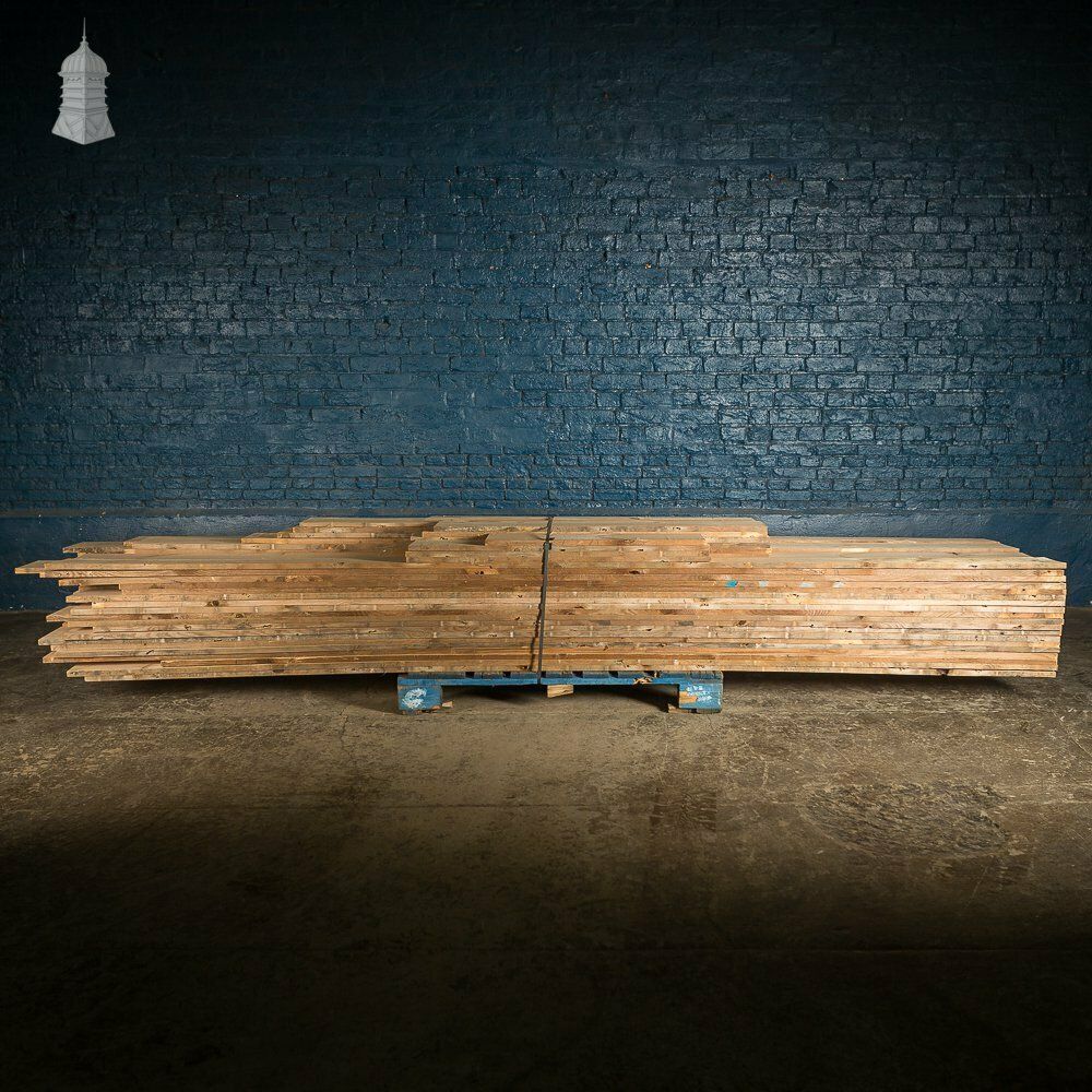 Batch Of 65 Square Metres Of 9 Inch Wide Pine Floorboards Cut From Floor Joists Salvaged From Norwich Castle photo vinterior