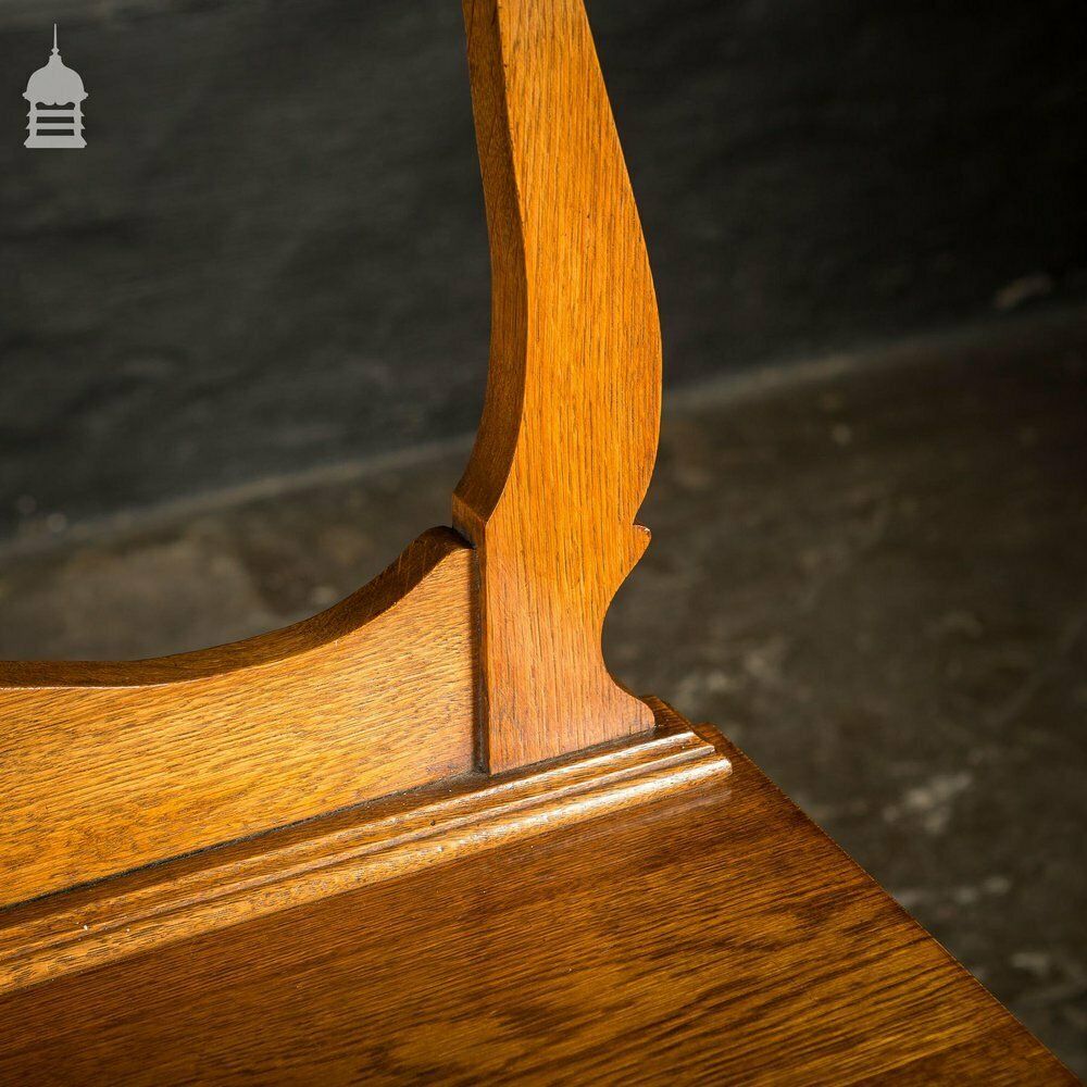 19th C Oak Vanity Unit On Castors With Bouffant Drawer photo furniture