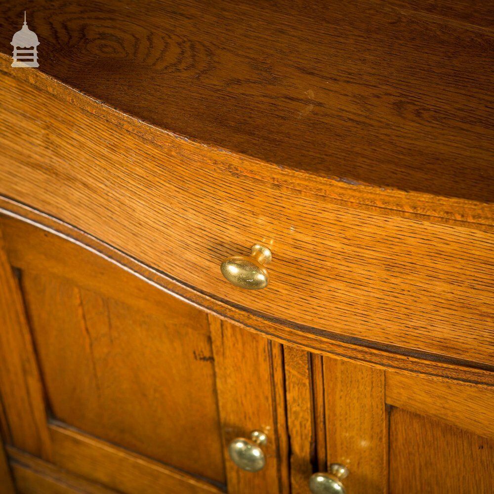 19th C Oak Vanity Unit On Castors With Bouffant Drawer photo for sale