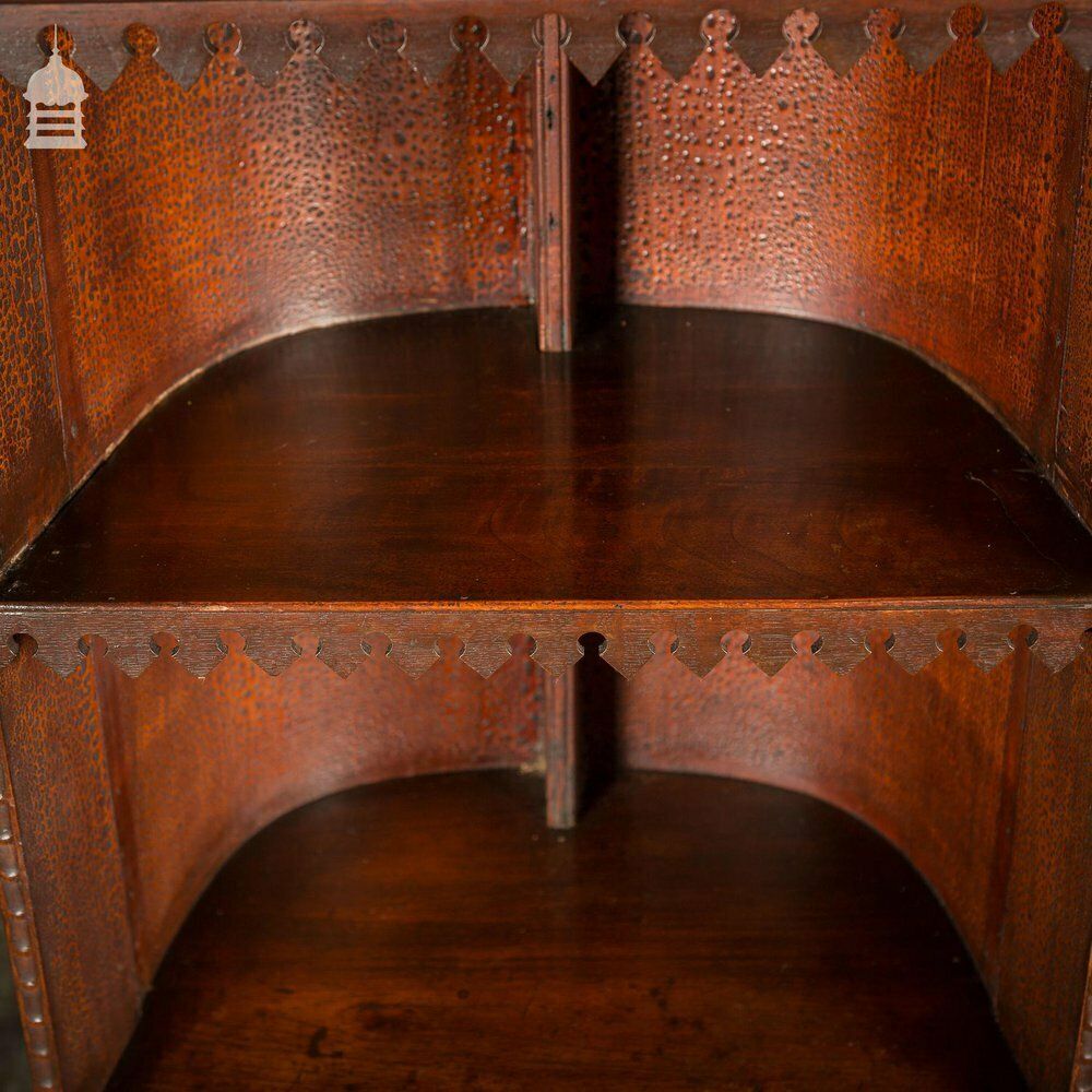 19th C Barrel Back Pugin Style Bookcase From An Oxford College photo Furniture