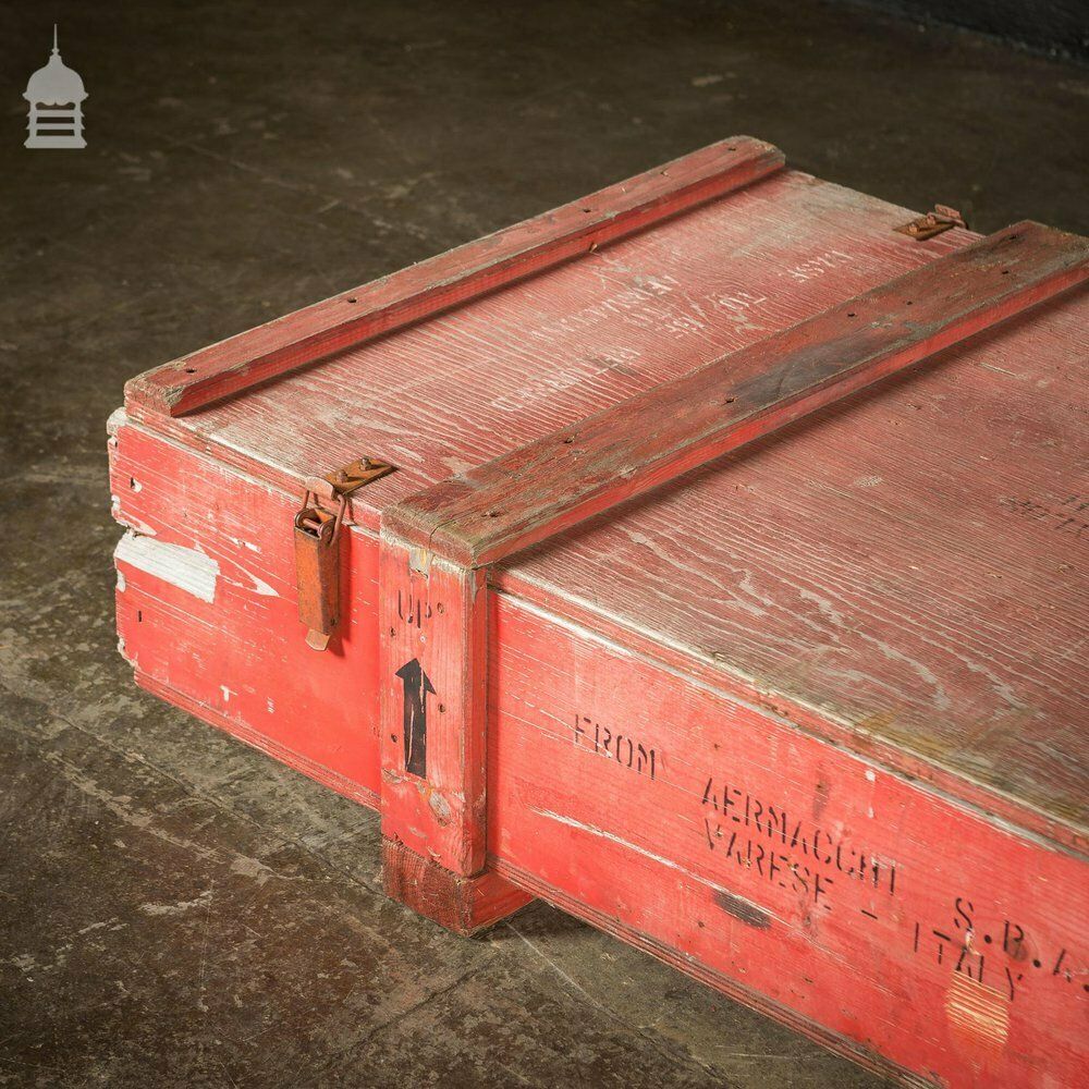Home Decor Large Red Wooden Aircraft Part Shipping Crate Reclaimed From A Norfolk Raf Base photo