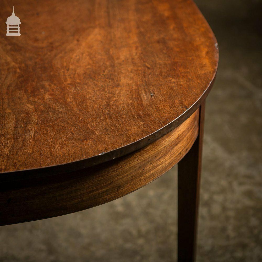 Pair Of Regency Mahogany Single Plank Console Tables With Tapered Molded Legs photo vintage