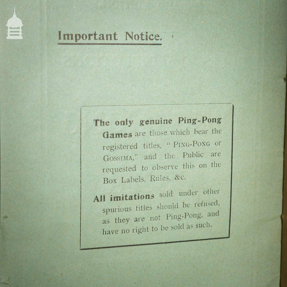 360.0 J. Jaques & Son Original 1901 Boxed Hamleys The New Table Game Of Ping Pong Or Gossima photo