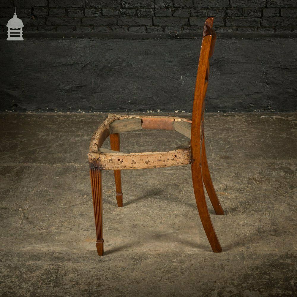 2040.0 Set Of Six George III Reeded Mahogany Dining Chairs And One Carver Chair Ready For Upholstery photo