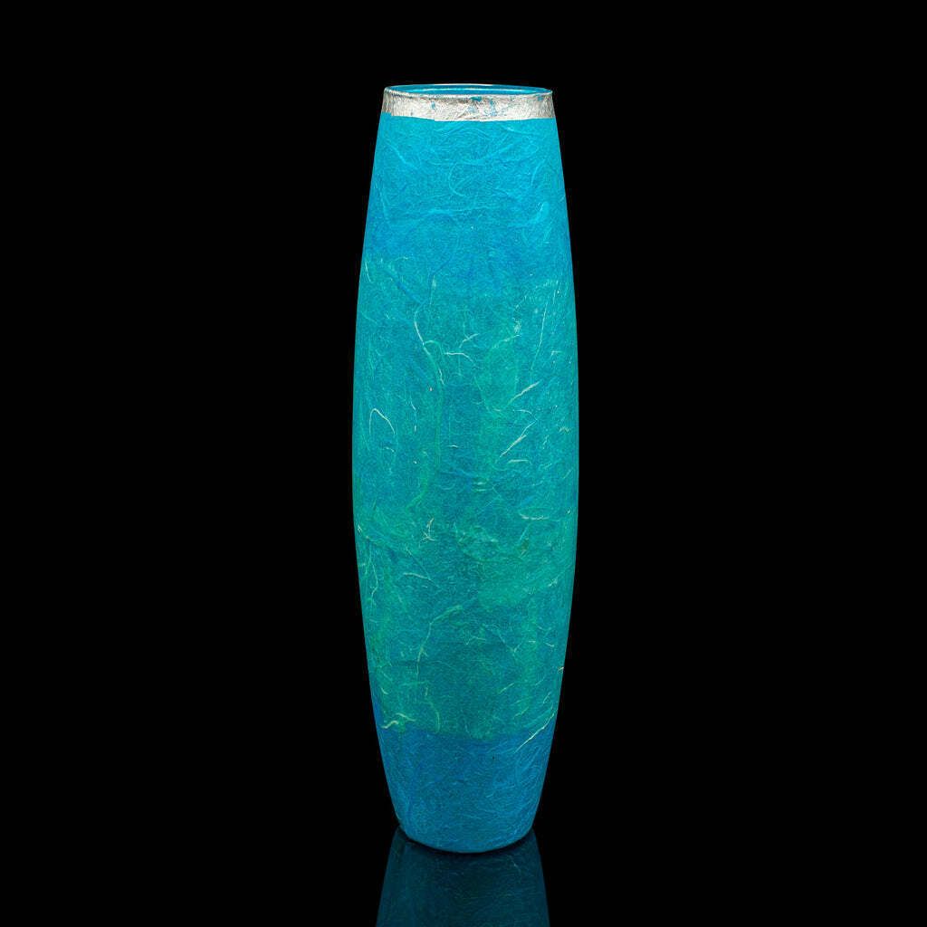 Tall Contemporary Decorative Flower Sleeve, English, Art Glass, Straw Silk Vase photo Home Decor