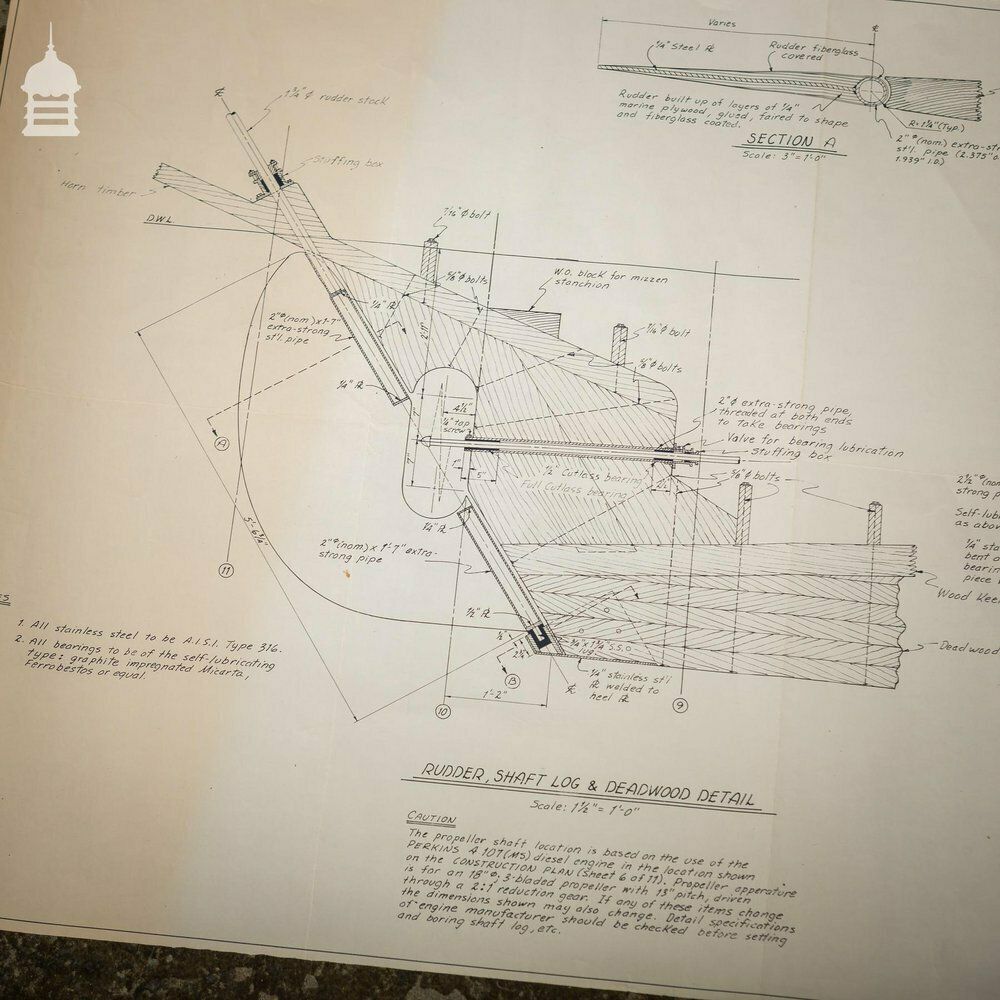 photo furniture Batch Of 550 Vintage Marine Architectural Plans Technical Drawings Blueprints