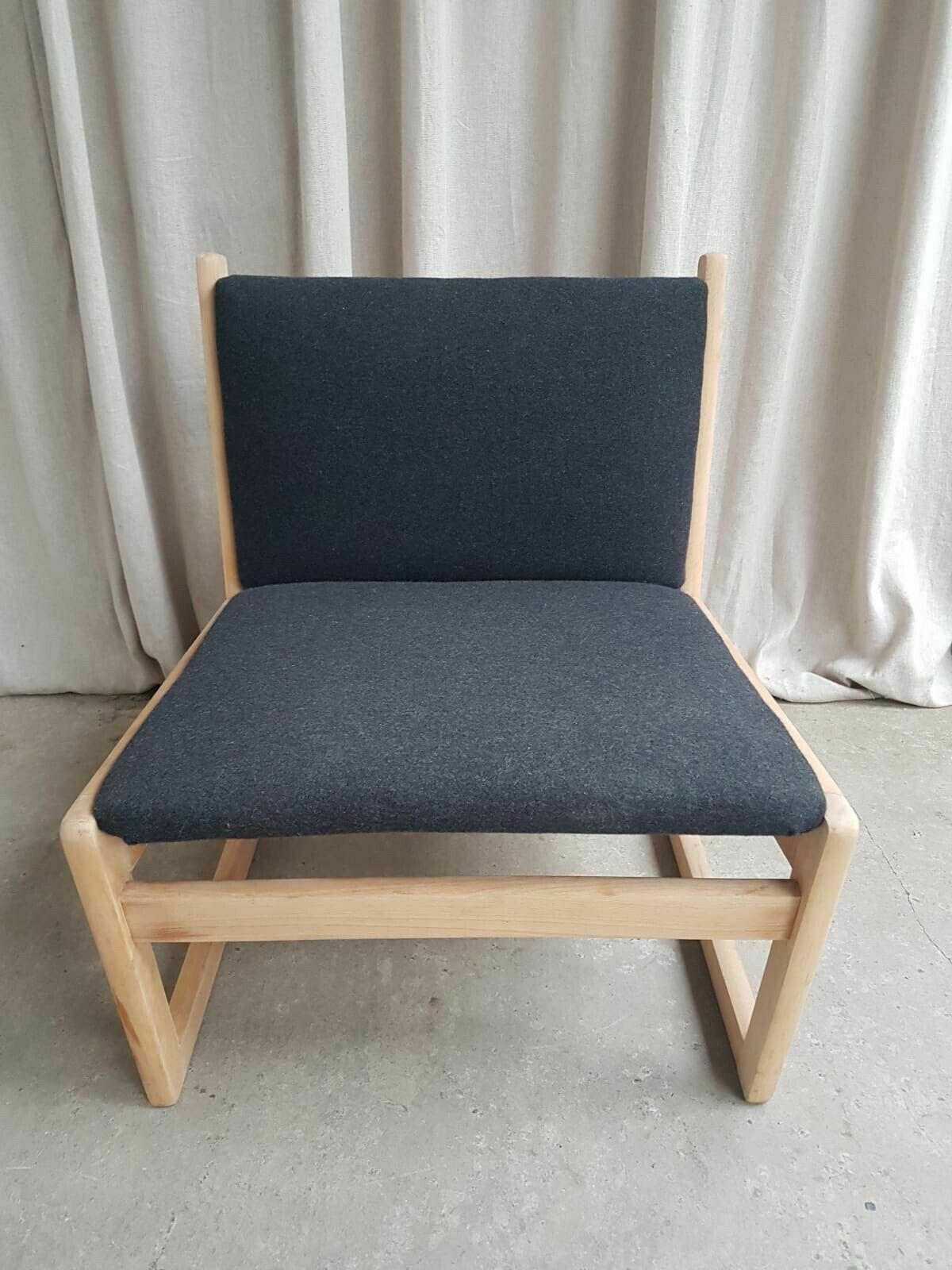 Vtg Mid Century Danish Wool Scandi Chair By Kvetny & Sønners Stolefabrik #398 photo Furniture