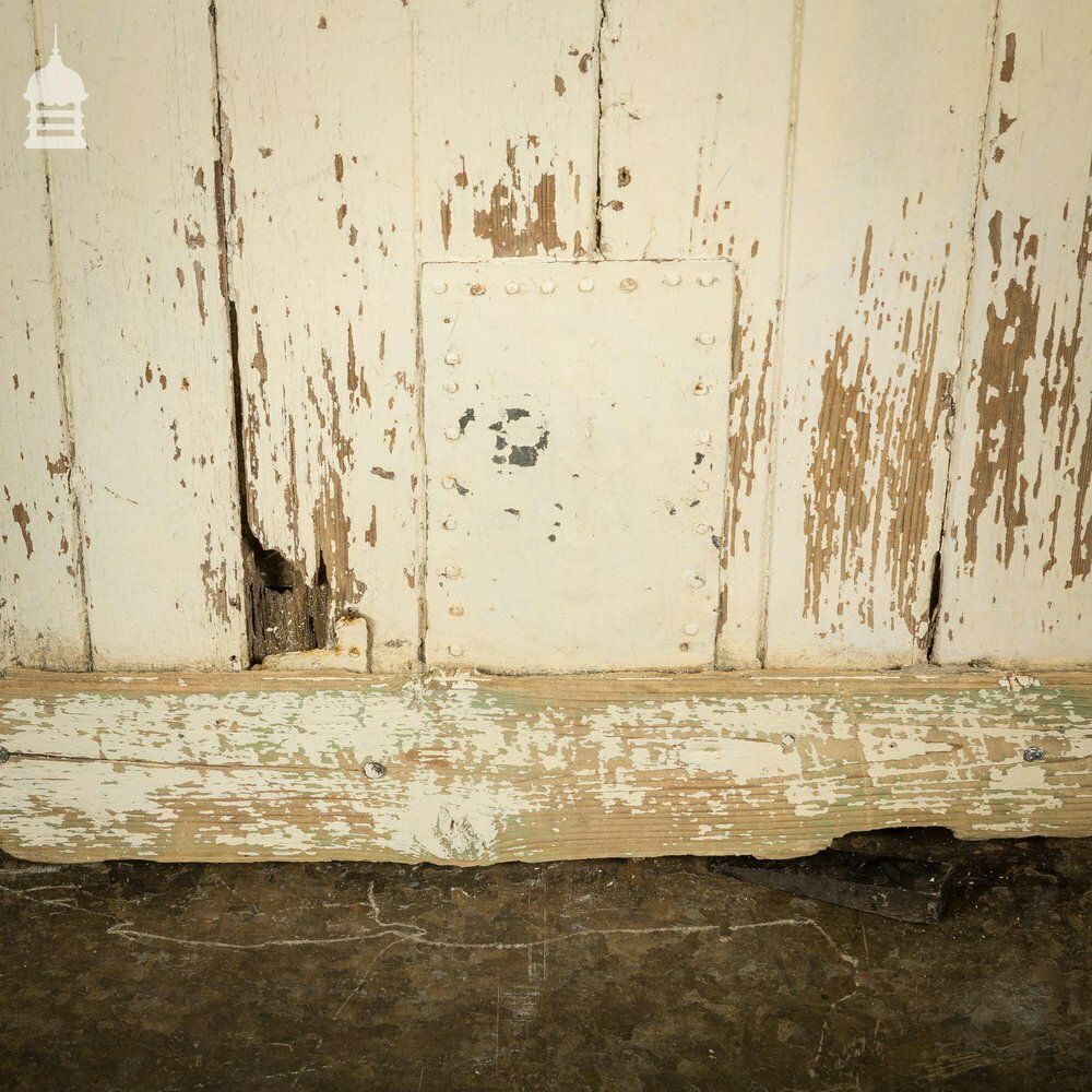 19th C White Painted Pine Ledged And Braced Internal Cottage Door With Period Repairs photo buy