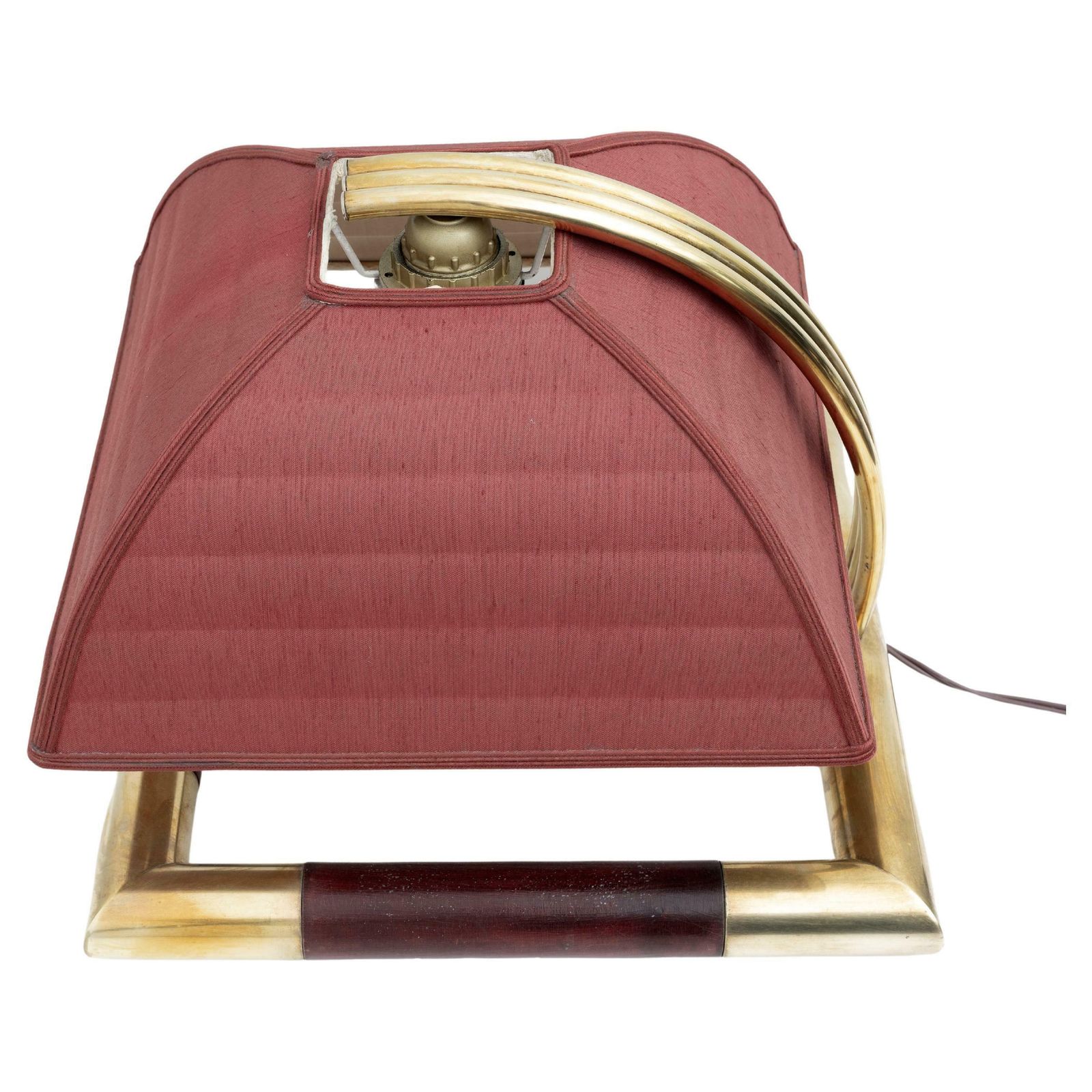 Tommaso Barbi Style Mid Century Modern Italian Brass Table Lamp, 1970s