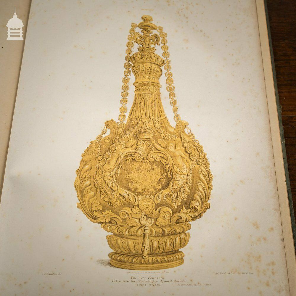 840.0 Rare Original Charles James Richardson Volume Of Studies From Old English Mansions 1841 photo