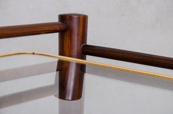 Teak Trolley With Two Glass Tops By Cees Braakman For Pastoe, 1950s photo 606.0